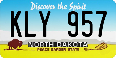 ND license plate KLY957