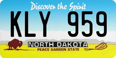 ND license plate KLY959