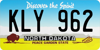 ND license plate KLY962