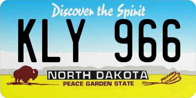 ND license plate KLY966