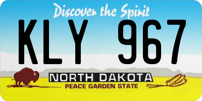 ND license plate KLY967