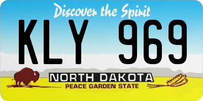 ND license plate KLY969