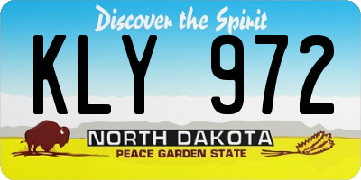 ND license plate KLY972