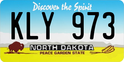 ND license plate KLY973