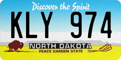 ND license plate KLY974