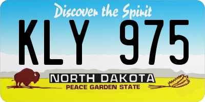 ND license plate KLY975