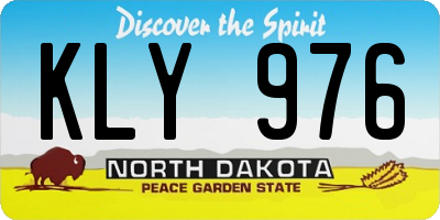 ND license plate KLY976