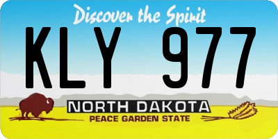 ND license plate KLY977