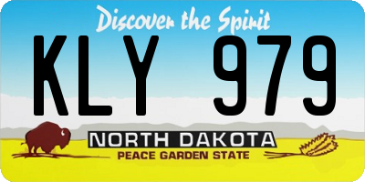 ND license plate KLY979