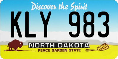 ND license plate KLY983