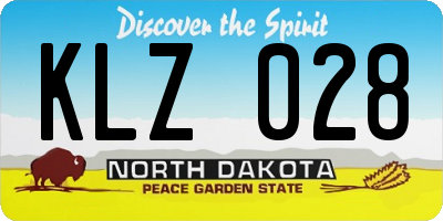 ND license plate KLZ028