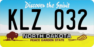 ND license plate KLZ032