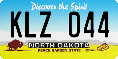 ND license plate KLZ044
