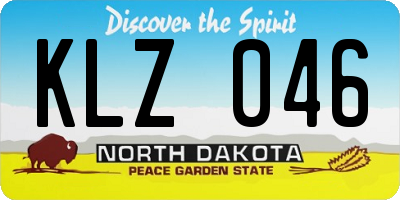 ND license plate KLZ046