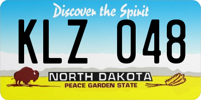 ND license plate KLZ048