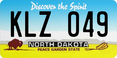 ND license plate KLZ049
