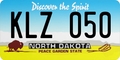 ND license plate KLZ050