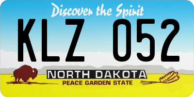 ND license plate KLZ052