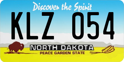 ND license plate KLZ054