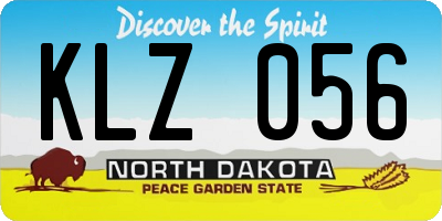 ND license plate KLZ056