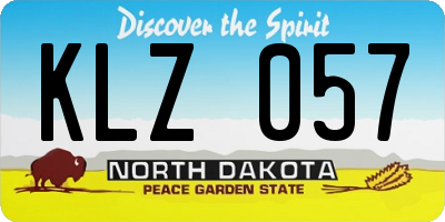 ND license plate KLZ057