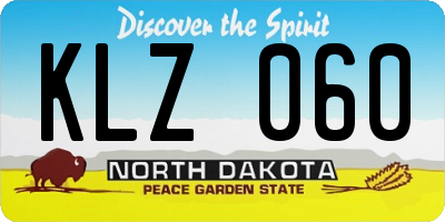 ND license plate KLZ060