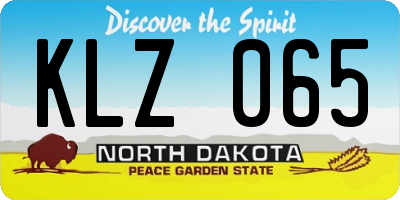 ND license plate KLZ065