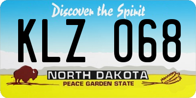 ND license plate KLZ068
