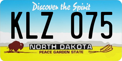 ND license plate KLZ075