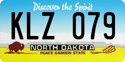 ND license plate KLZ079