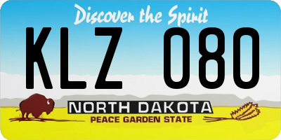 ND license plate KLZ080