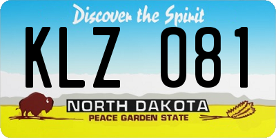ND license plate KLZ081