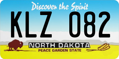 ND license plate KLZ082