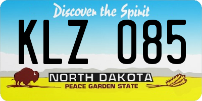 ND license plate KLZ085