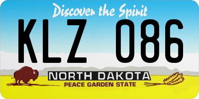 ND license plate KLZ086