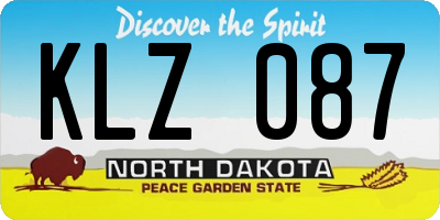 ND license plate KLZ087
