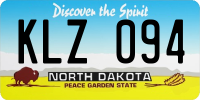 ND license plate KLZ094