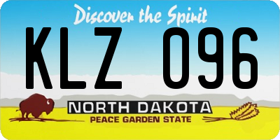 ND license plate KLZ096