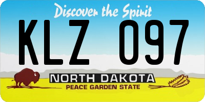 ND license plate KLZ097