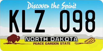 ND license plate KLZ098