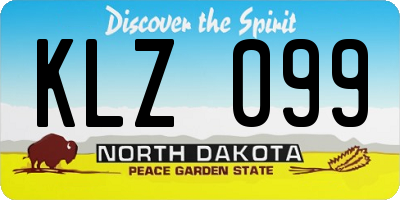 ND license plate KLZ099
