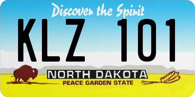 ND license plate KLZ101