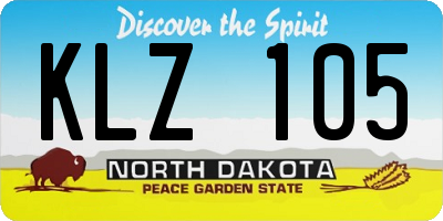 ND license plate KLZ105