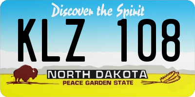 ND license plate KLZ108