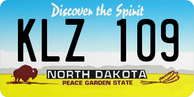 ND license plate KLZ109