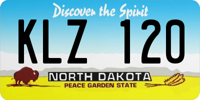 ND license plate KLZ120