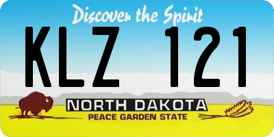ND license plate KLZ121