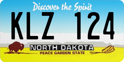 ND license plate KLZ124