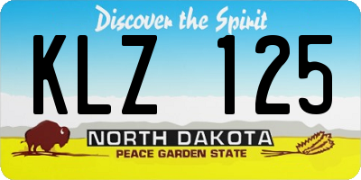 ND license plate KLZ125