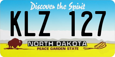 ND license plate KLZ127